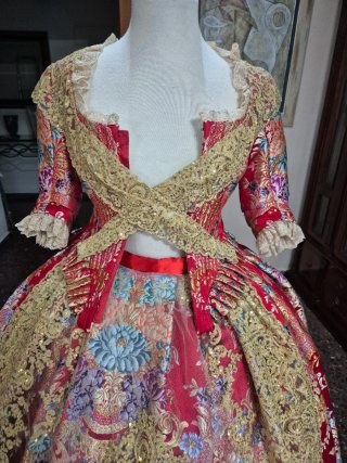 Traje de Fallera de seda estrecha Adulta