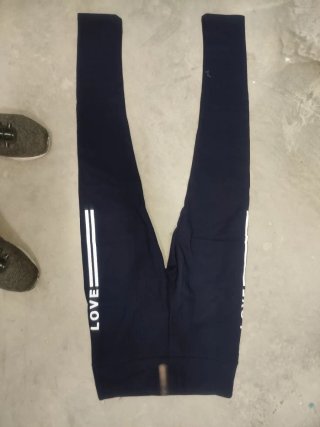 Leggings deportivos azul con rayas