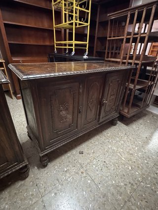 Conjunto Muebles Madera Oscura