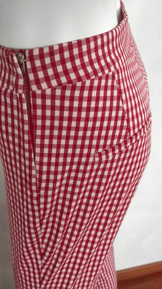 Pantalones cuadros vichy elásticos Talla S