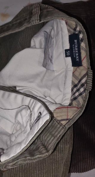 Pantalones de pana 1 Burberry color verde oliva