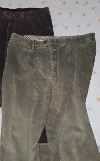 Pantalones de pana 1 Burberry color verde oliva