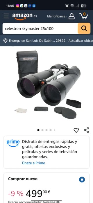 Celestron Skymaster 25x100 Prismáticos