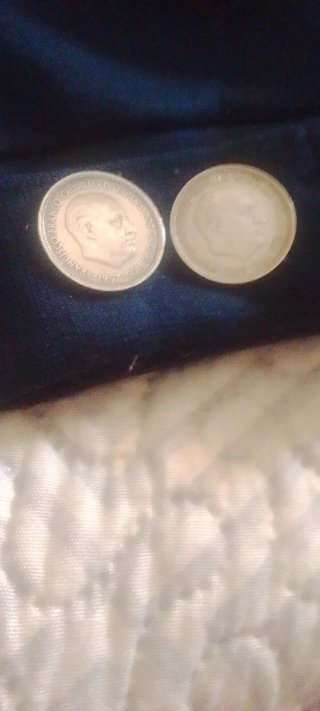 2 Monedas 5 Pesetas Franco 1957