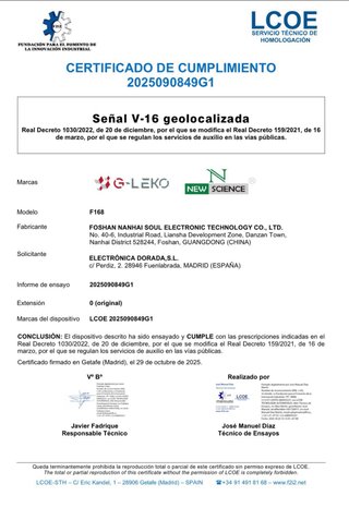Luz emergencia V16 geolocalizada DGT Nueva sellada