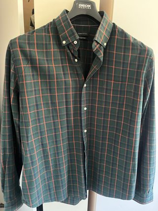Camisa de cuadros CORTFIEL verde y roja