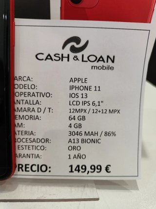 IPhone 11 64GB Rojo
