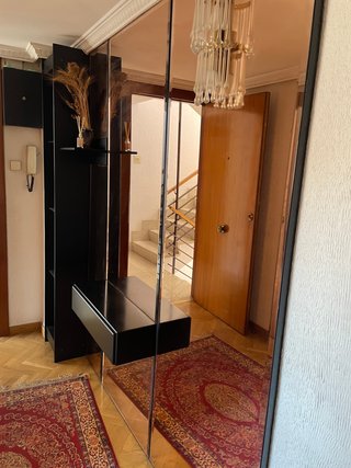 Mueble recibidor espejo negro