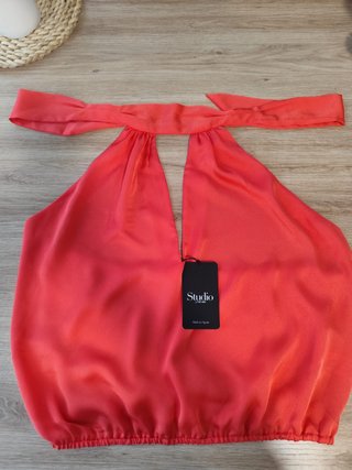 Blusa satén coral THE ARE Talla S