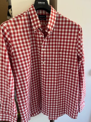 Camisa DUSTIN cuadros rojo y blanco