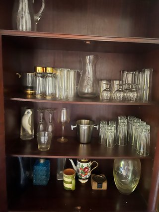 Cristalería variada metal y cristal