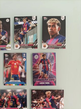 Lamine Yamal y Raphinha Topps NOW + Wonderkids