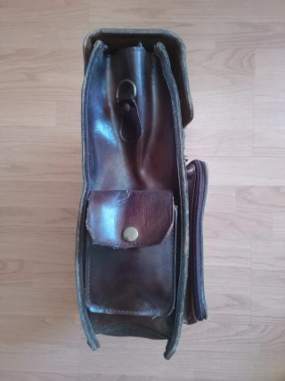 Maletín escolar vintage de piel