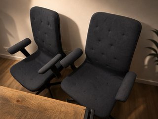 Silla de oficina IKEA gris tela