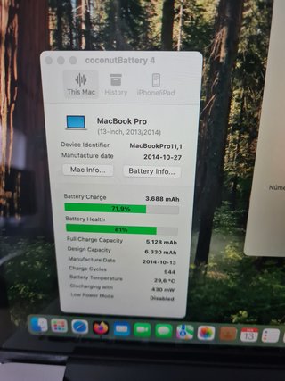 Apple MacBook Pro 13 2014 256GB 8GB RAM Portatile