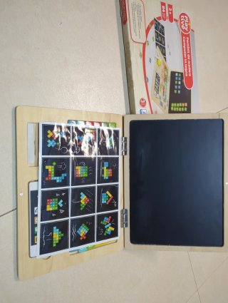 Juego educativo madera letras y números