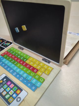 Juego educativo madera letras y números