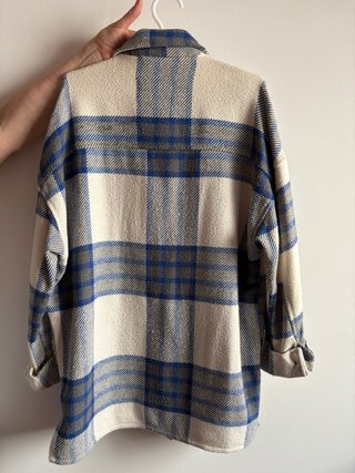 Sobrecamisa a cuadros azul y blanca