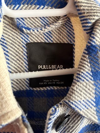 Sobrecamisa a cuadros azul y blanca
