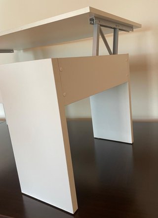 Mesa elevable blanca