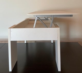 Mesa elevable blanca
