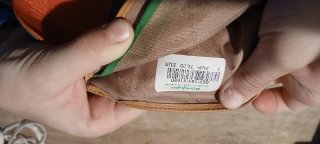 Cartera de piel Cache señora beige y verde
