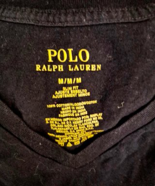 Polo Ralph Lauren Camiseta Negra V-Neck