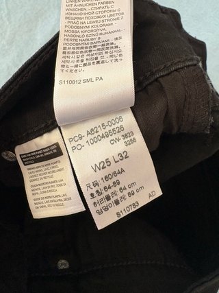 Levi's 711 Skinny Jeans Negro Talla XS W25
