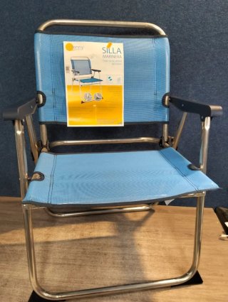 Sedia da spiaggia pieghevole Solenny con schienale basso