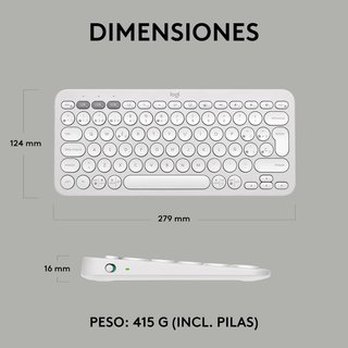 Teclado Logitech Pebble Keys 2 K380s Gris