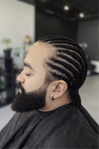 Peluquero, barbero, hombre y niños