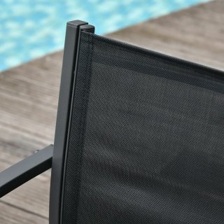 Conjunto Muebles Jardín 4 Piezas Negro