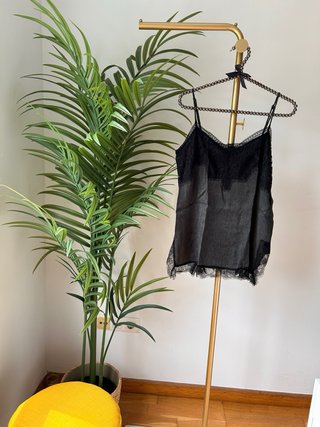 Blusa tirantes encaje Zara Talla M