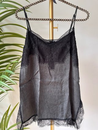 Blusa tirantes encaje Zara Talla M