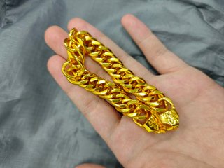 Pulsera eslabón bañada en oro