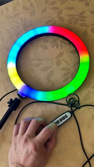 Luz Anel RGB com Suporte de Mesa