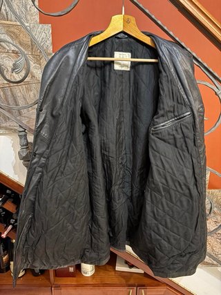 Giacca trench vera pelle morbida leggera vintage