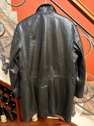 Giacca trench vera pelle morbida leggera vintage