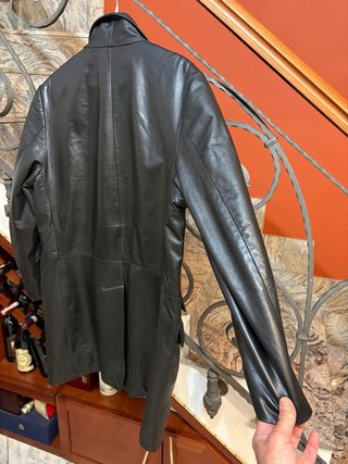 Giacca trench vera pelle morbida leggera vintage