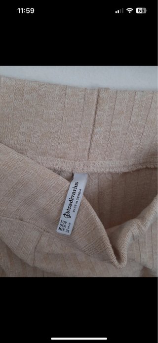 Pantalones beige de canalé