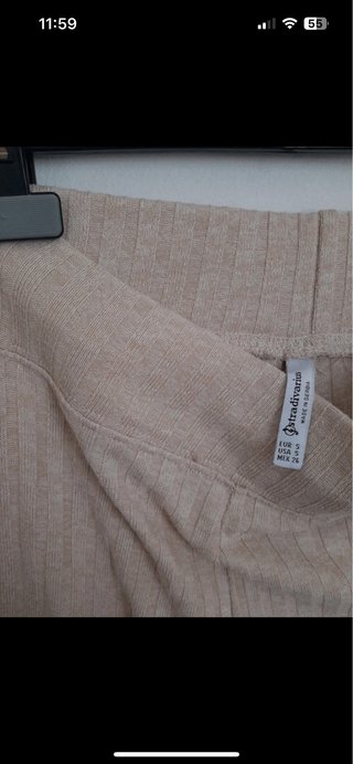 Pantalones beige de canalé