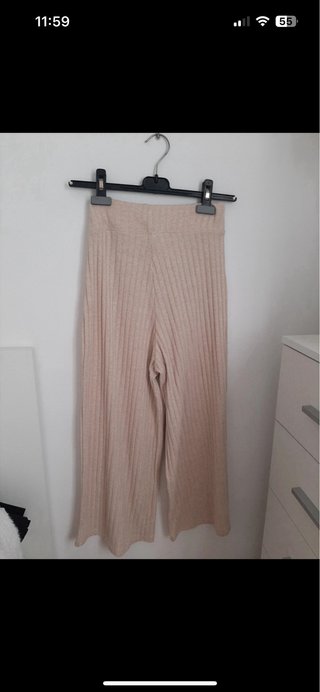 Pantalones beige de canalé