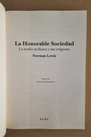 Libro: La Honorable Sociedad - Norman Lewis