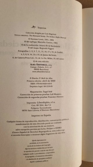 Libro: La Honorable Sociedad - Norman Lewis