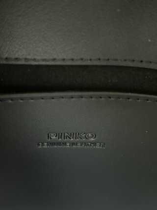 Borsetta Pinko Nera con Logo Uccelli