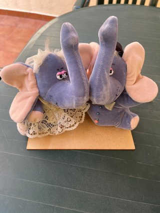 Pareja Elefantes Novios Peluche