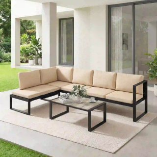Conjunto Jardín 4 Piezas Sofá Exterior
