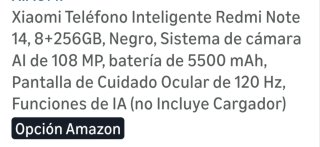 Xiaomi Redmi Note 14 Negro