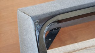 Cama Casal Queen Tecido Cinza