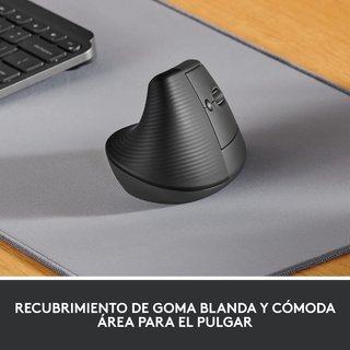 Logitech Lift Ratón Ergonómico Vertical Gris